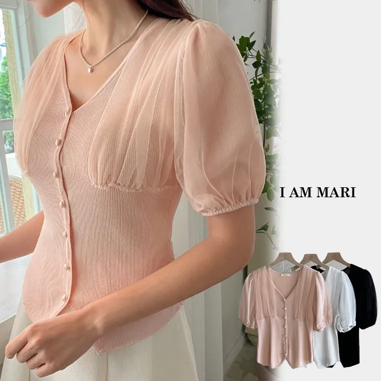 I AM MARI  |Short Sleeves Party Style Office Style Elegant Style