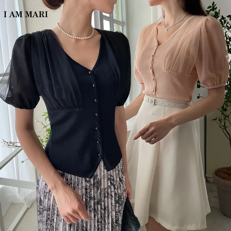 I AM MARI  |Short Sleeves Party Style Office Style Elegant Style