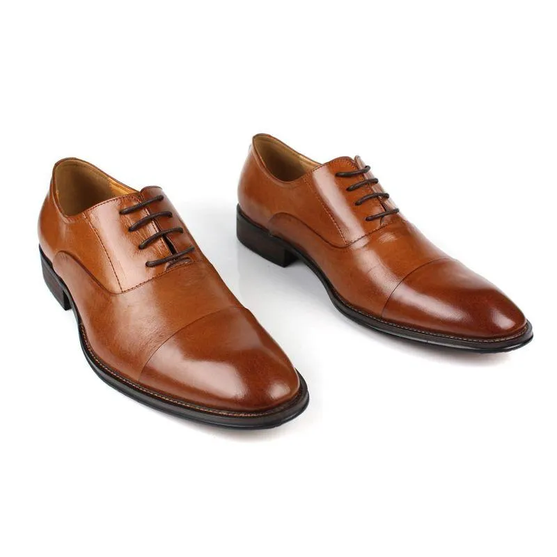 Italian Design Genuine Leather Wedding Dress Shoes for Men