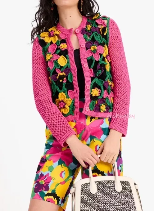 kate spade new york  |Flower Patterns Long Sleeves Cotton Party Style Office Style