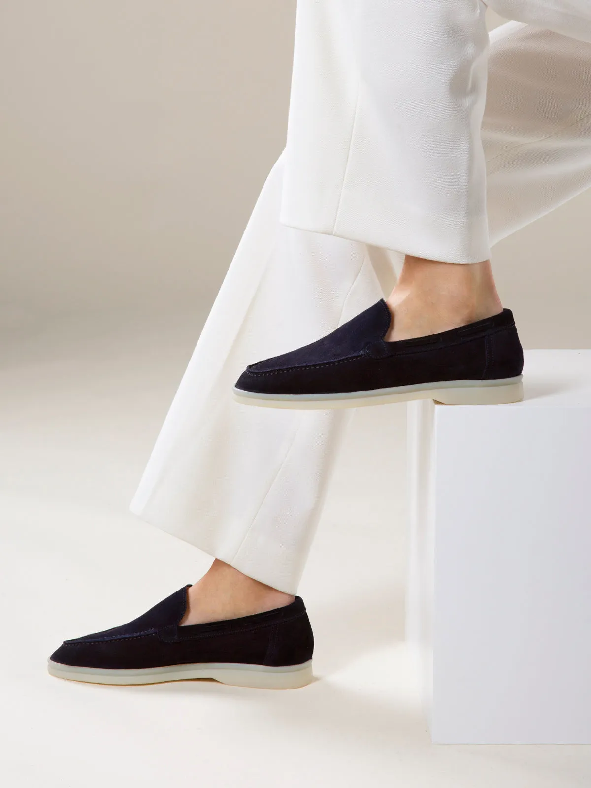 Lady Navy Yacht Loafers