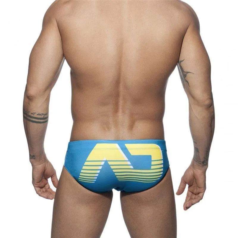 Letter Print Men Swim Briefs