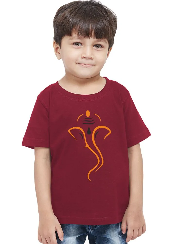 Lineart Ganesha Kids T-Shirt