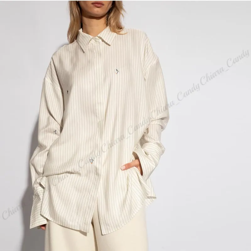 LOEWE  |Stripes Casual Style Silk Long Sleeves Other Animal Patterns