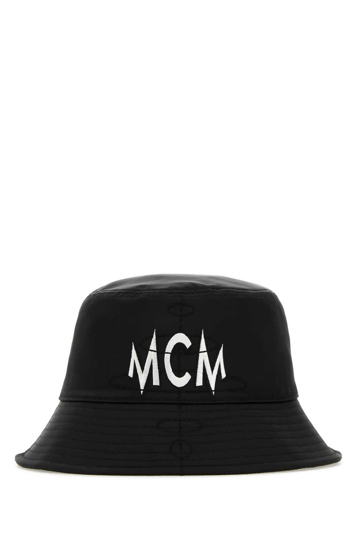 Mcm Black Nylon Bucket Hat