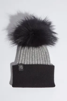 Mens Harley Pom Pom Hat - Black/Grey