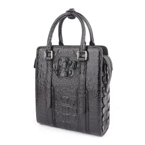 Men's Large Capacity Genuine Leather Code Lock Briefcase Handbag