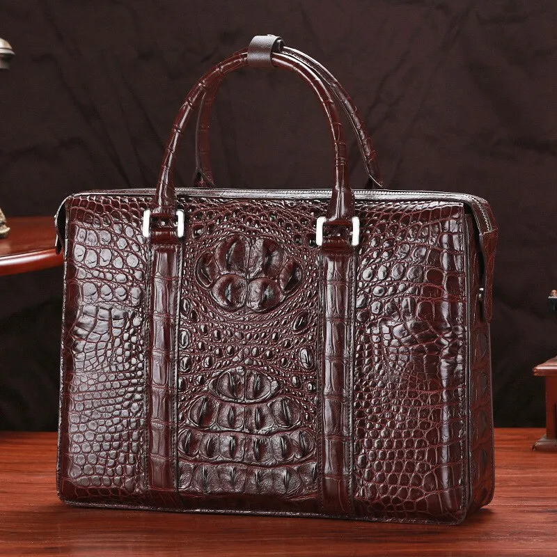 Men's Luxury Genuine Leather Large Capacity Business Handbag