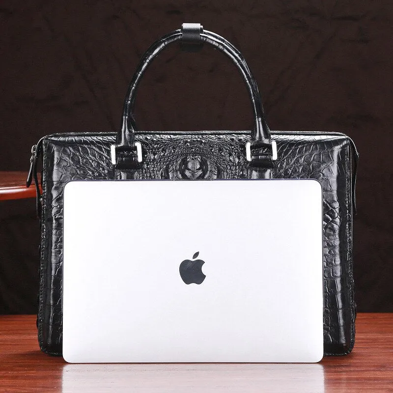 Men's Luxury Genuine Leather Large Capacity Business Handbag