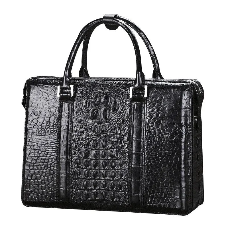 Men's Luxury Genuine Leather Large Capacity Business Handbag