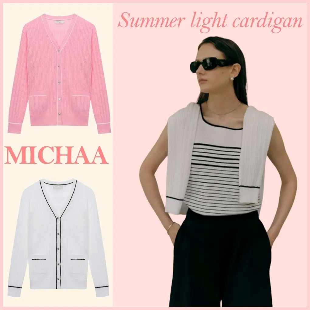 MICHAA  |Casual Style Street Style Long Sleeves Cotton Party Style