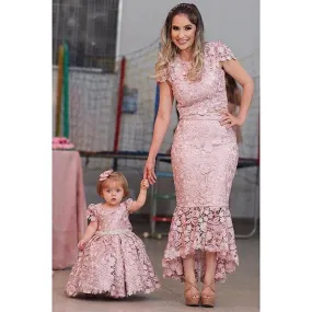 Mother Daughter in Lace Endemble