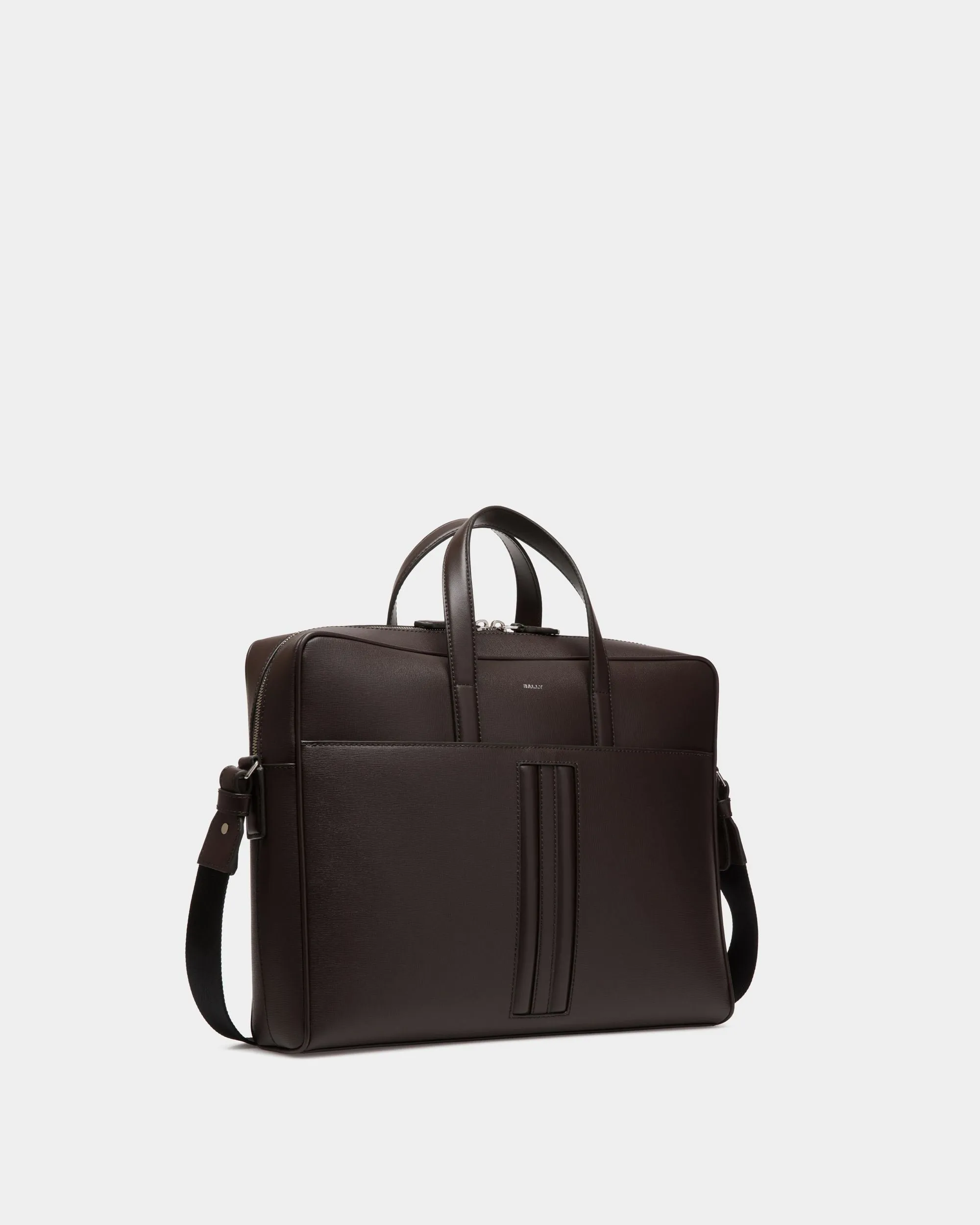 Mythos Briefcase in Ebano Recycled Leather 