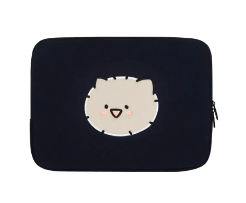 Navy Kuma Laptop Sleeves iPad 13 14 15 inch Cases Protective Covers Purses Skins Handbags Square Cushion Carrying Pouches Design