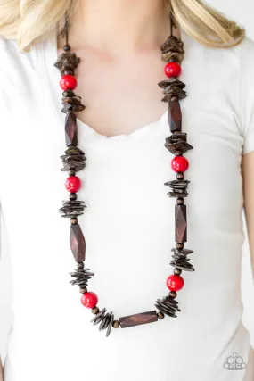 Paparazzi Necklace ~ Cozumel Coast Red