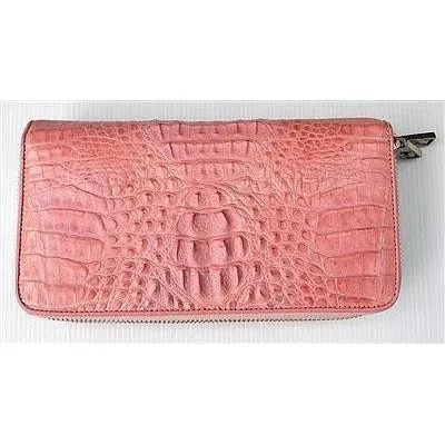 Pink Crocodile Purse