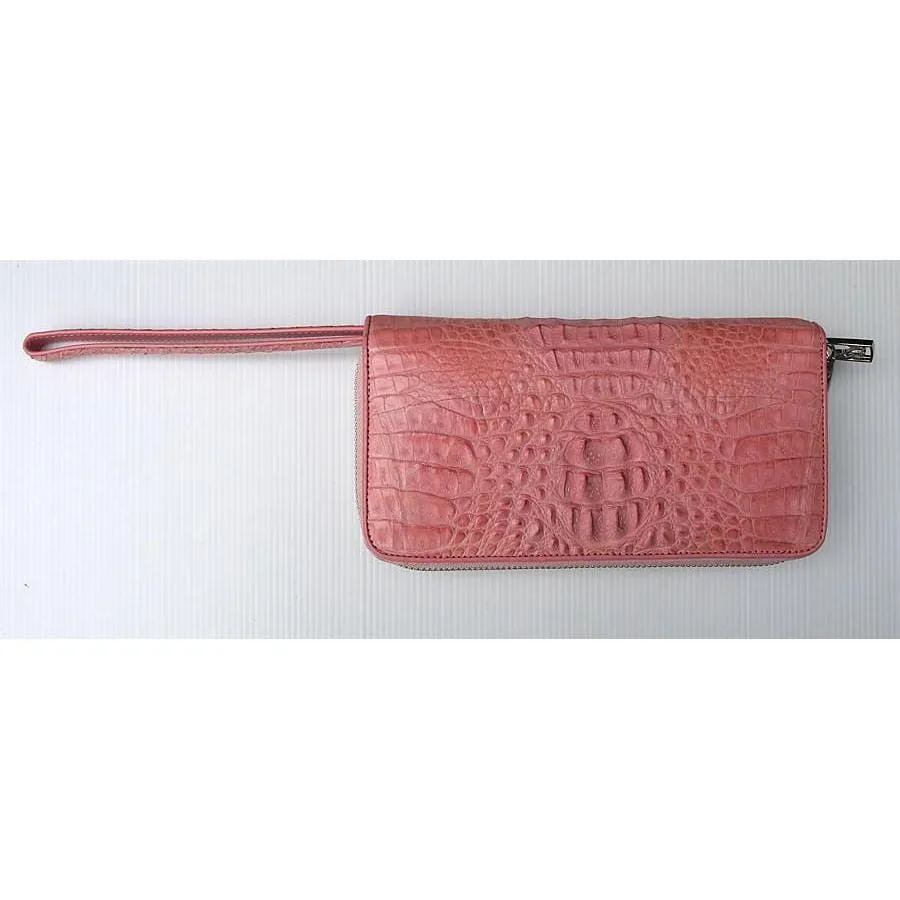 Pink Crocodile Purse