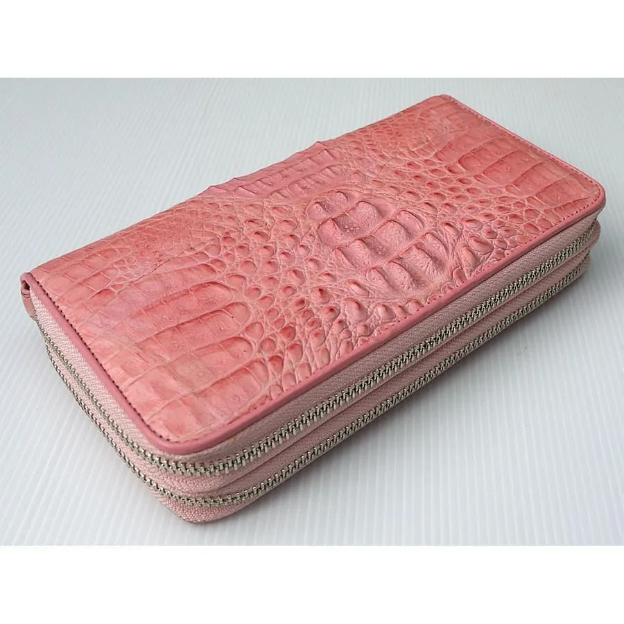 Pink Crocodile Purse