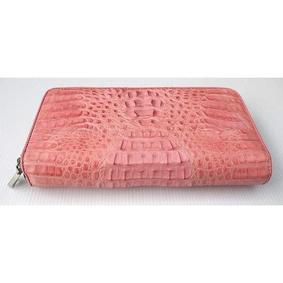 Pink Crocodile Purse