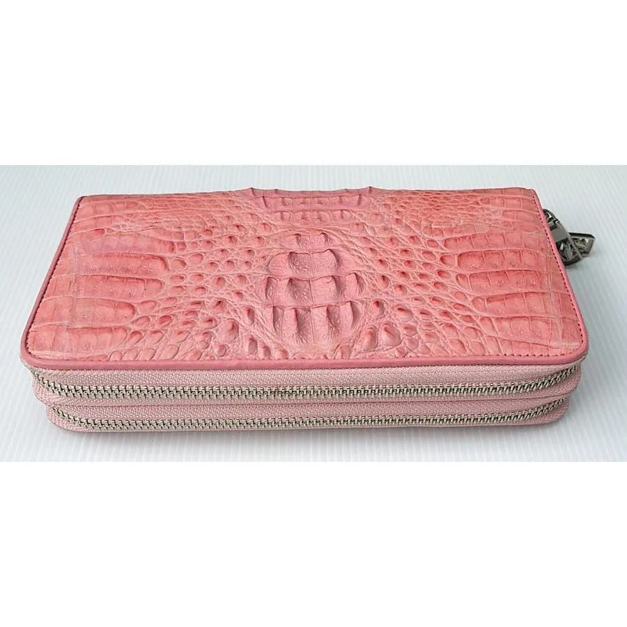 Pink Crocodile Purse