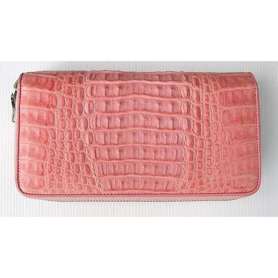 Pink Crocodile Purse