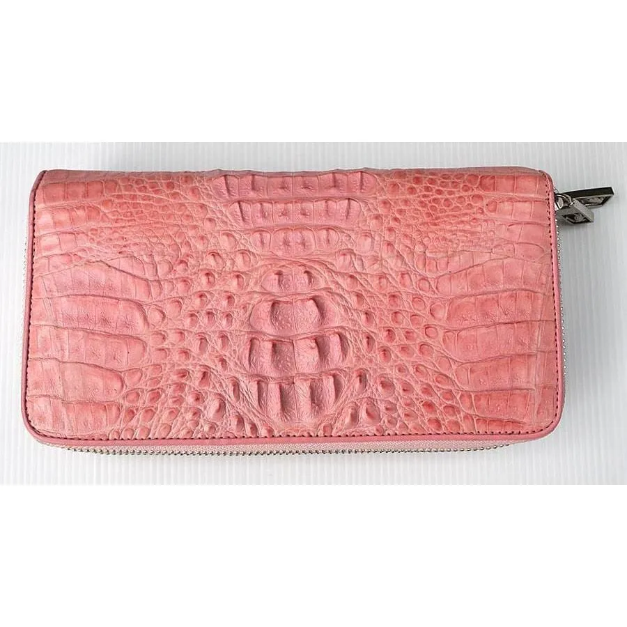 Pink Crocodile Purse