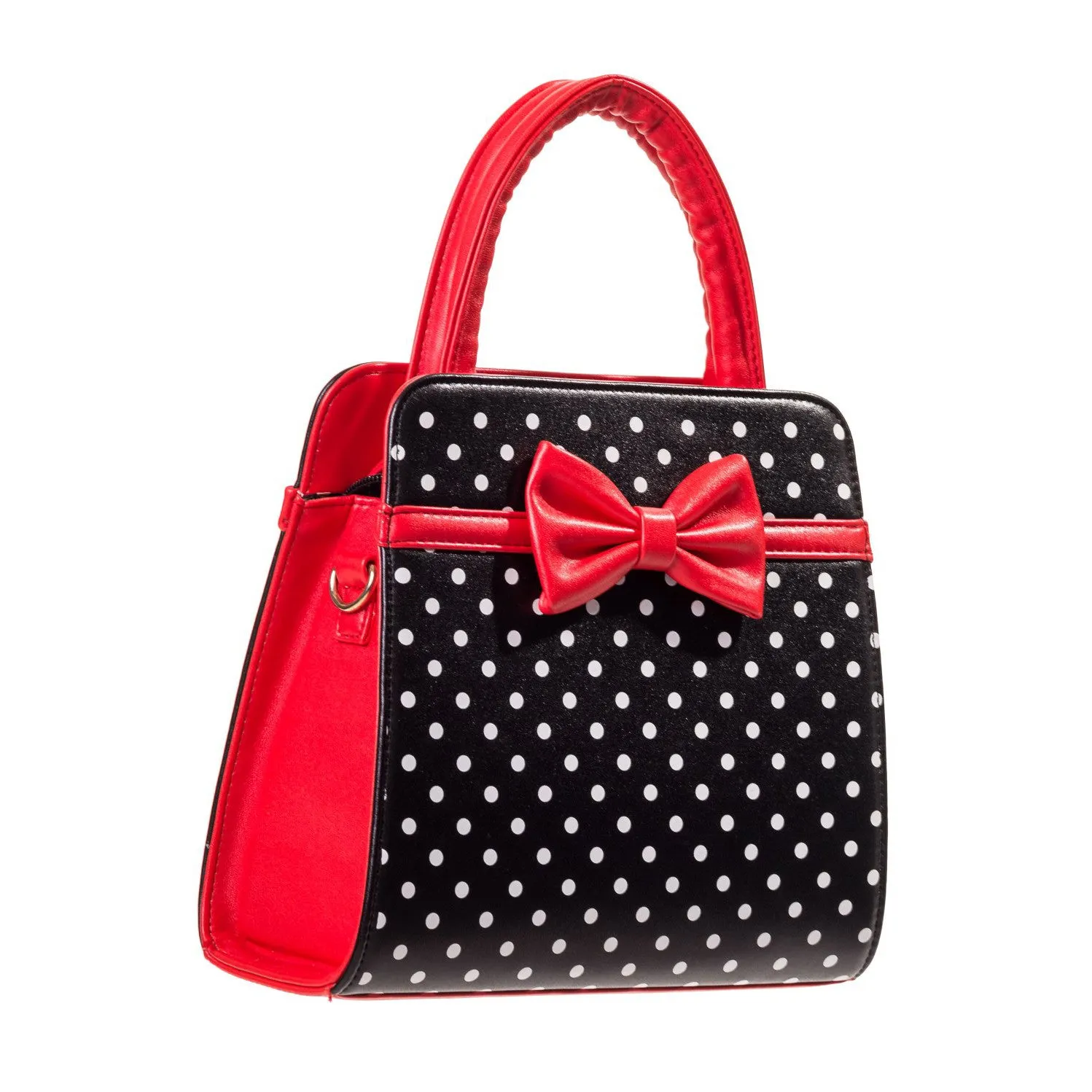 Polka Dot Red Bow Handbag