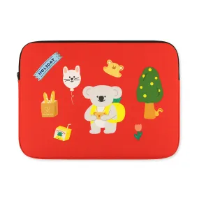 Red Picnic Koala Graphic Laptop Sleeves iPad 11 13 15inch Fitted Cases Pouches Protective Covers Purses Handbags Square Cushion 