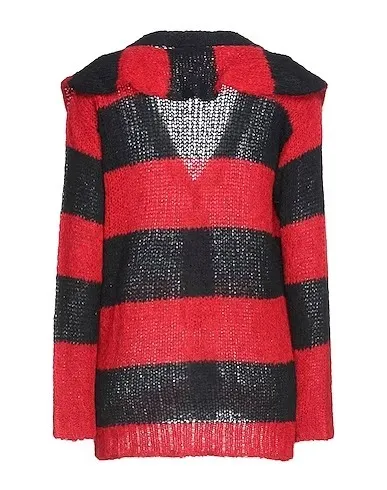 RED VALENTINO  |Stripes Casual Style Wool Nylon Street Style Long Sleeves