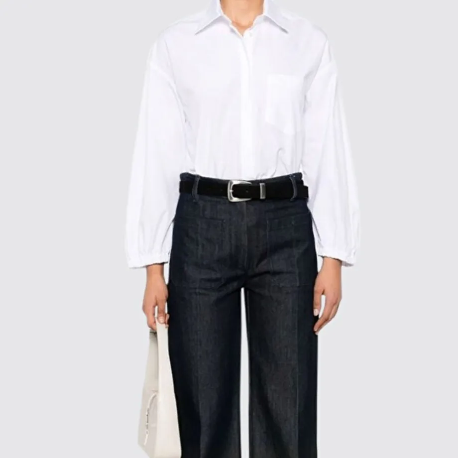 S Max Mara  |Casual Style Long Sleeves Plain Cotton Office Style