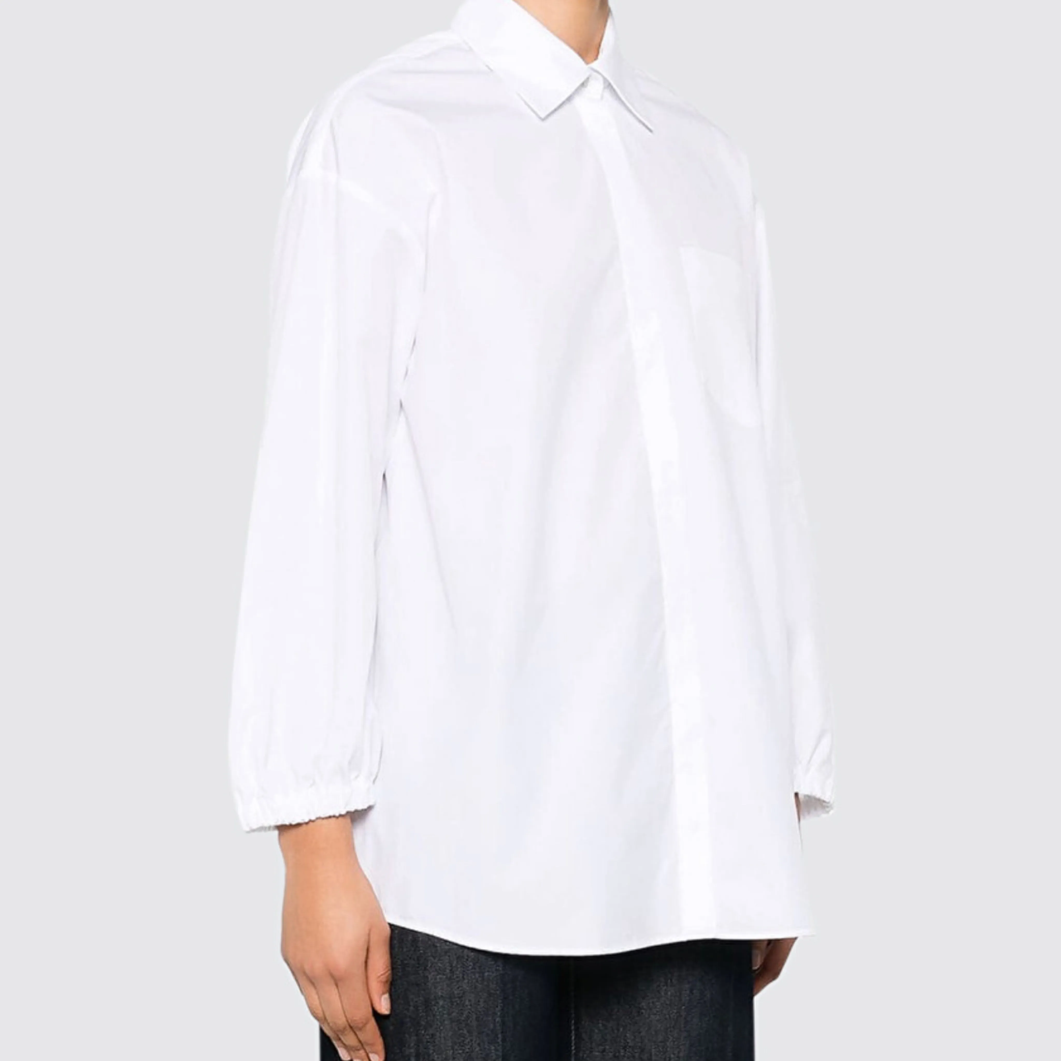 S Max Mara  |Casual Style Long Sleeves Plain Cotton Office Style