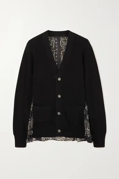 sacai  |Paisley Casual Style Long Sleeves Plain Cotton Party Style