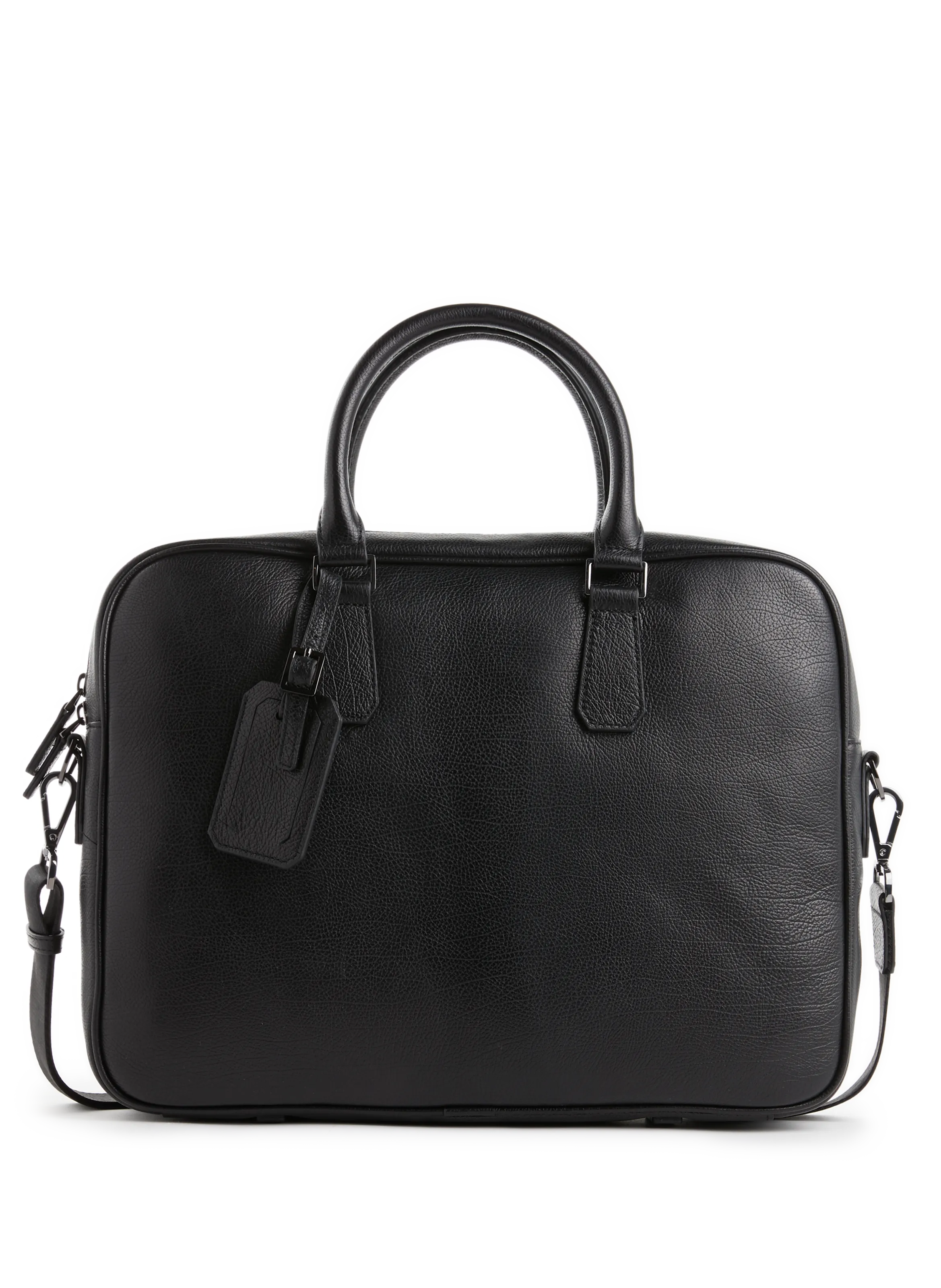 Saison 1865  Leather briefcase - Black