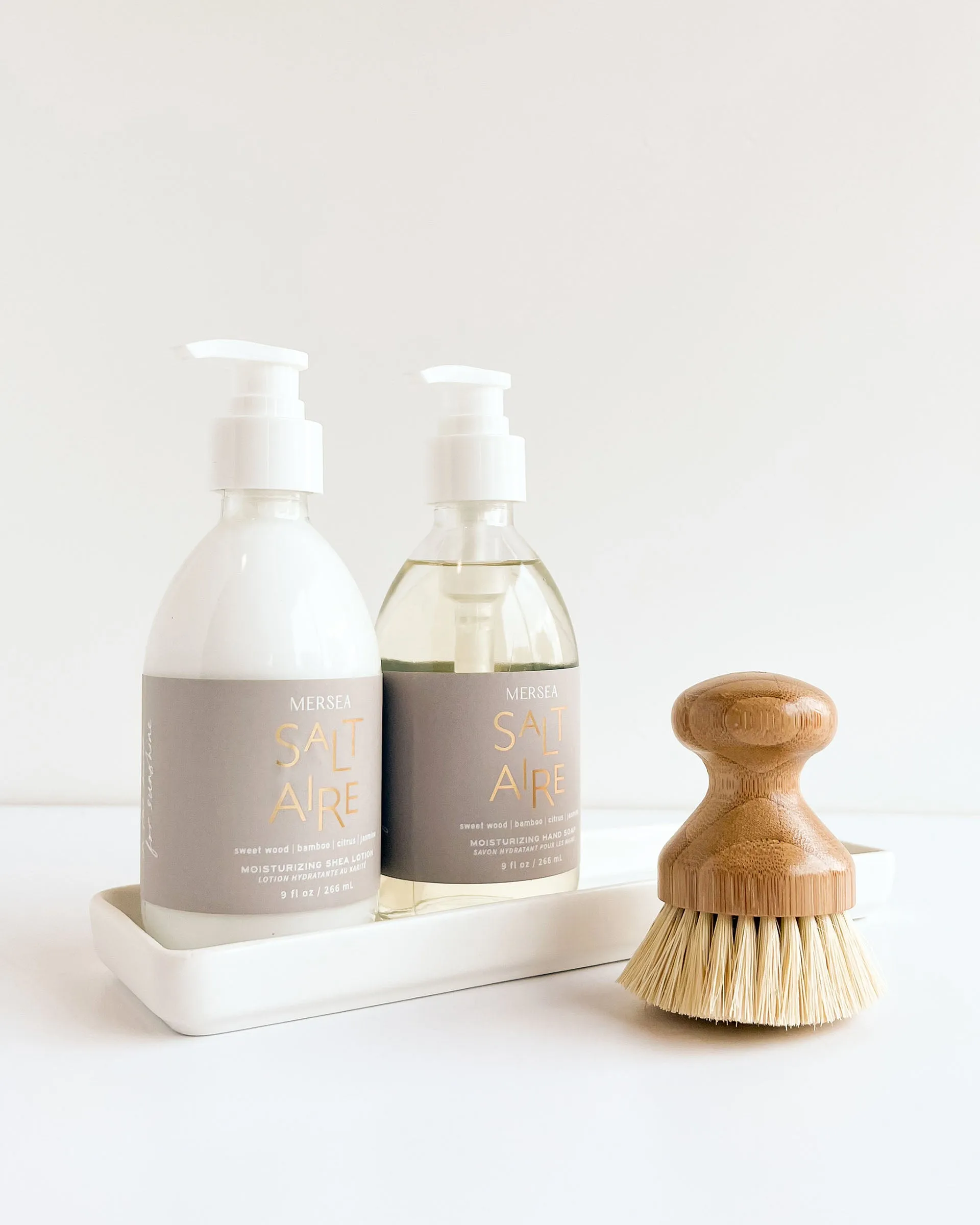 Saltaire Shea Lotion & Hand Soap Set with Brush