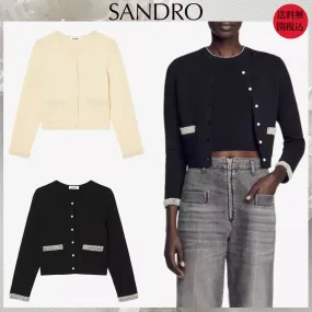 sandro  |Casual Style Long Sleeves Party Style Office Style