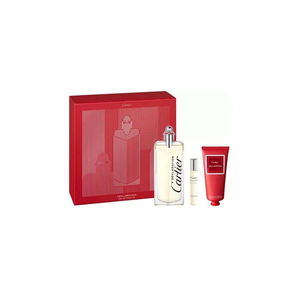 Set With 100 Ml D\u00d2claration Eau De Toilette 10 Ml Purse Spray And 100 Ml Perfumed Shower Gel