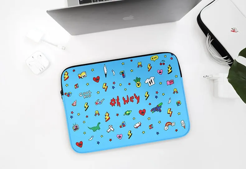 Skyblue Characters Graphic Laptop Sleeves 11 13 15 inch Cases Protective Skins Covers Handbags Square Pouches Designer Artist Pr