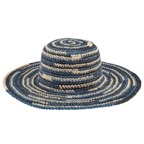 SPACE DYE SUN HAT BLUE