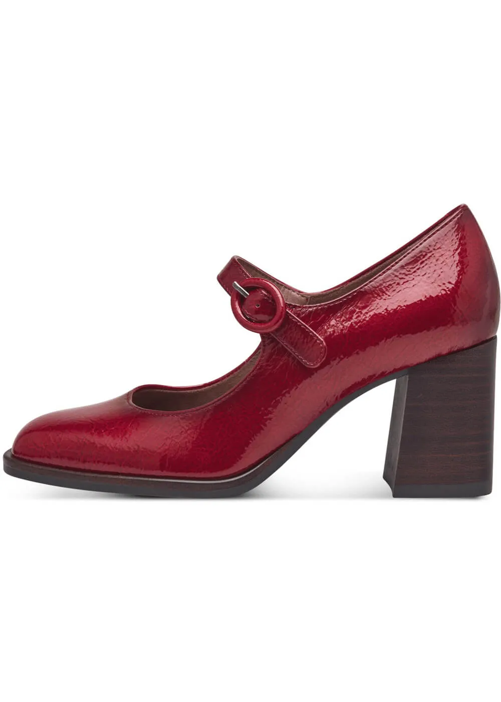 Tamaris Wanda Patent Vegan 60's Pumps Red