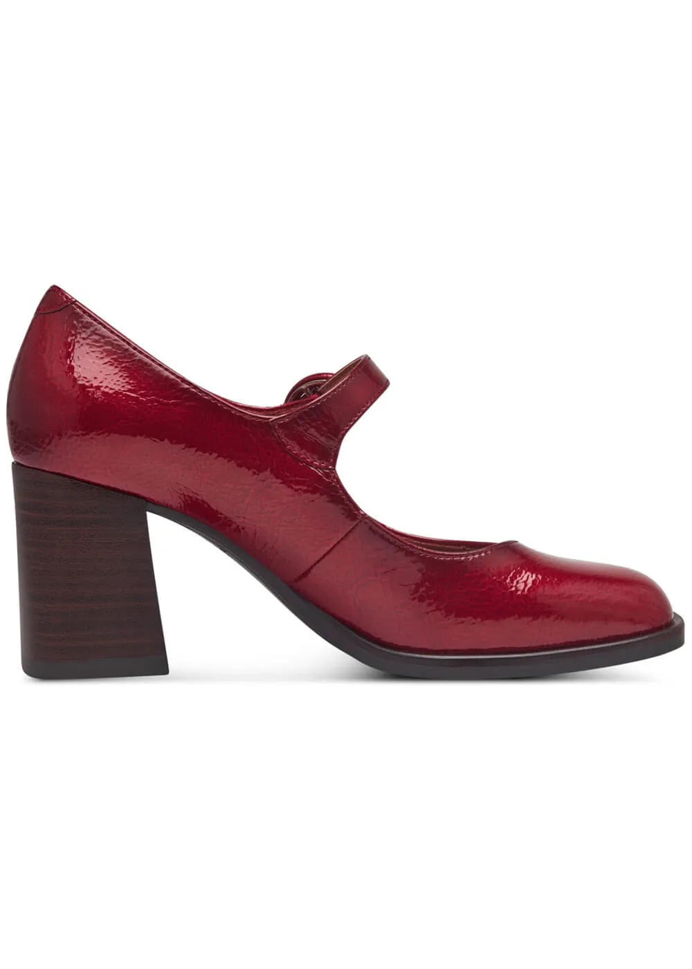 Tamaris Wanda Patent Vegan 60's Pumps Red