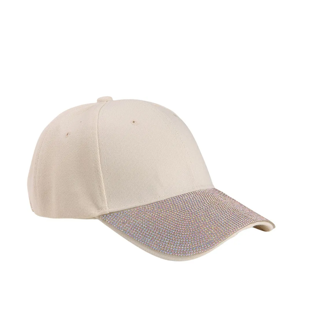 Tayla Crystal Hats in Cream