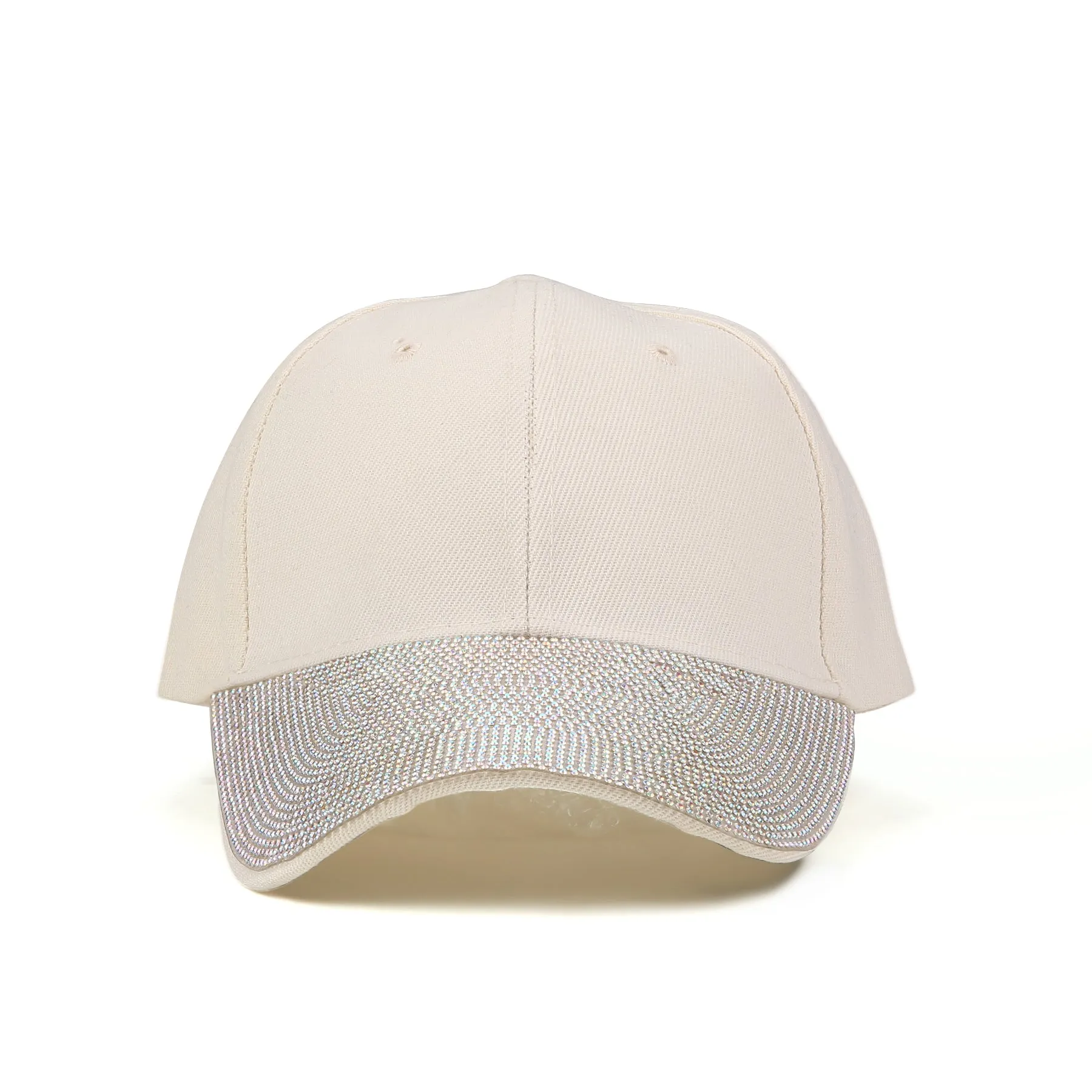 Tayla Crystal Hats in Cream