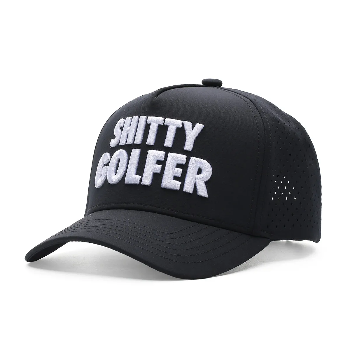 TOUR PRO Shitty Golfer Golf Hat in Black with Curved Brim