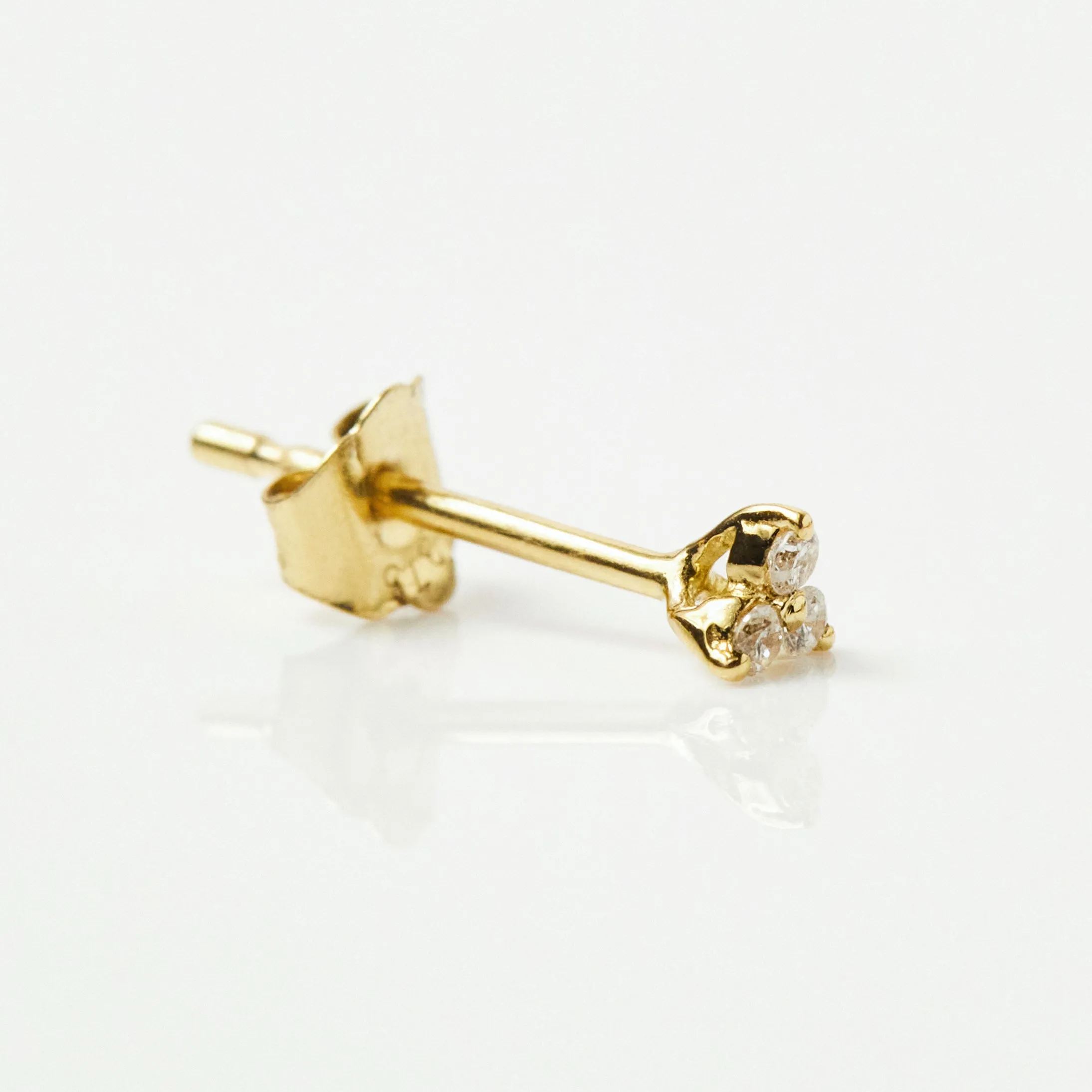 Trilogy Diamond Stud Earring