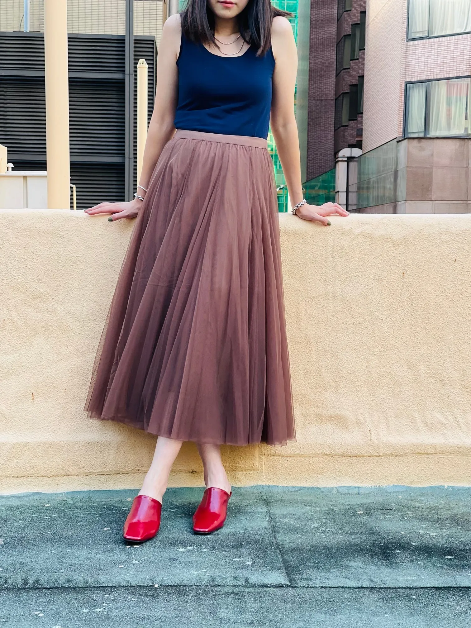 Tulle Skirt Brown