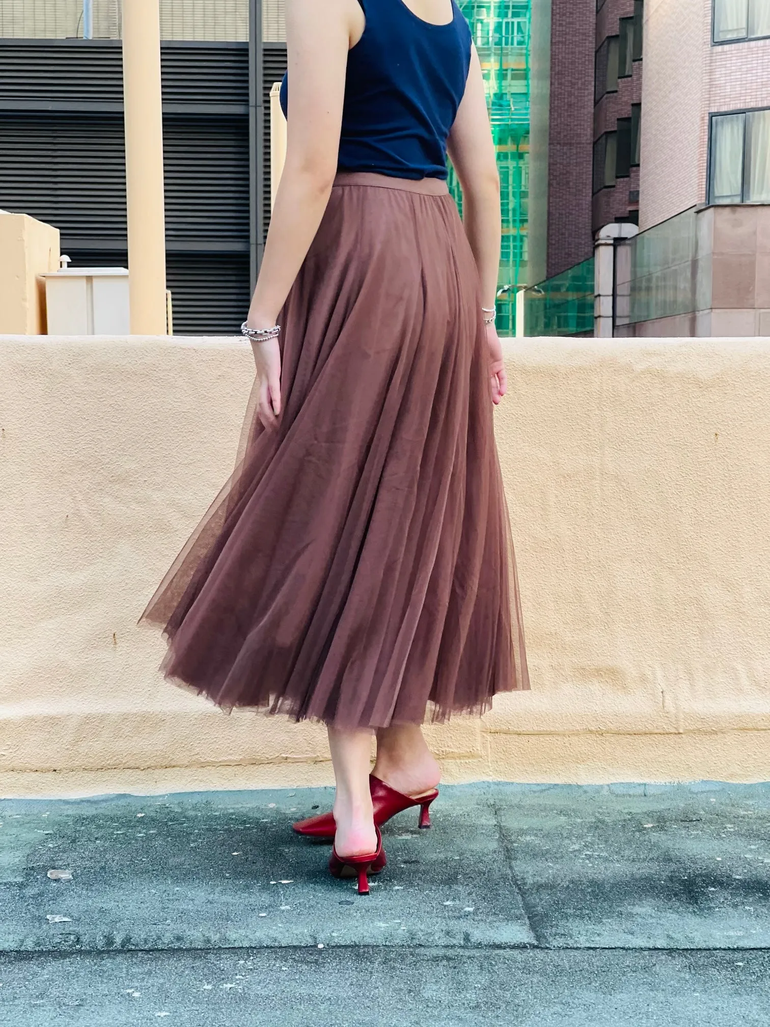 Tulle Skirt Brown