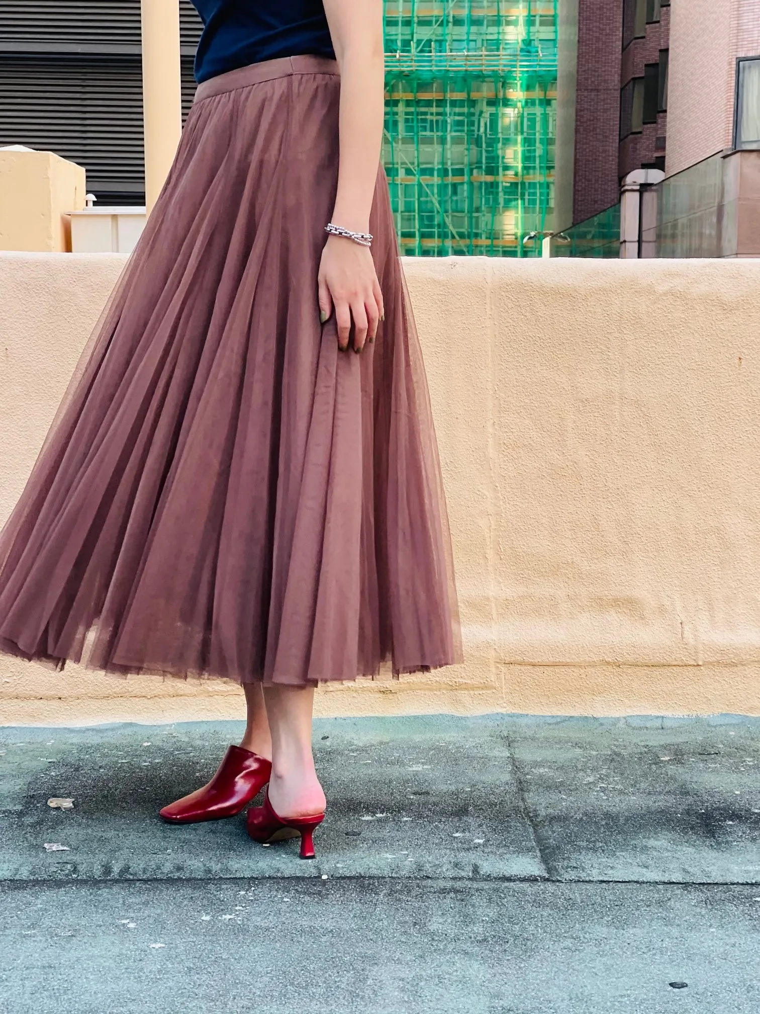 Tulle Skirt Brown