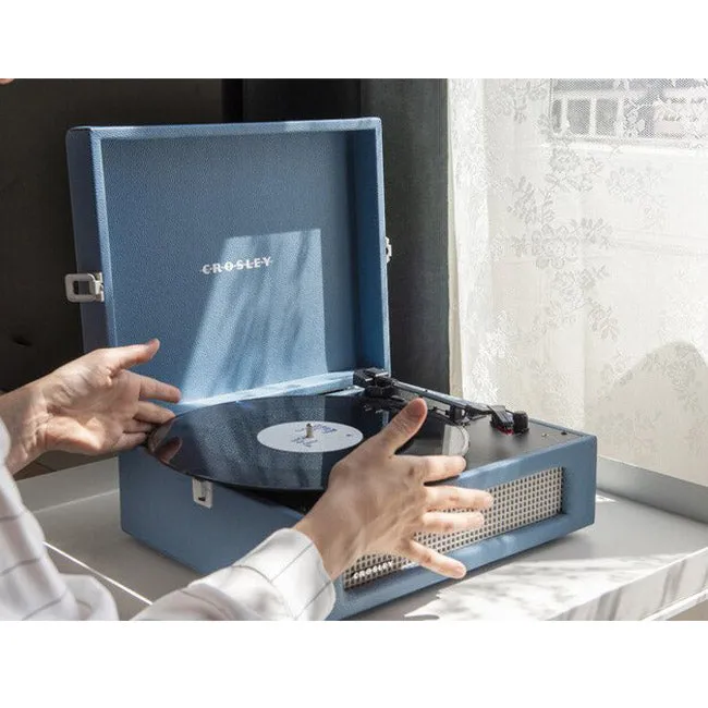 Voyager 2-Way Bluetooth Record Player | Washed Blue