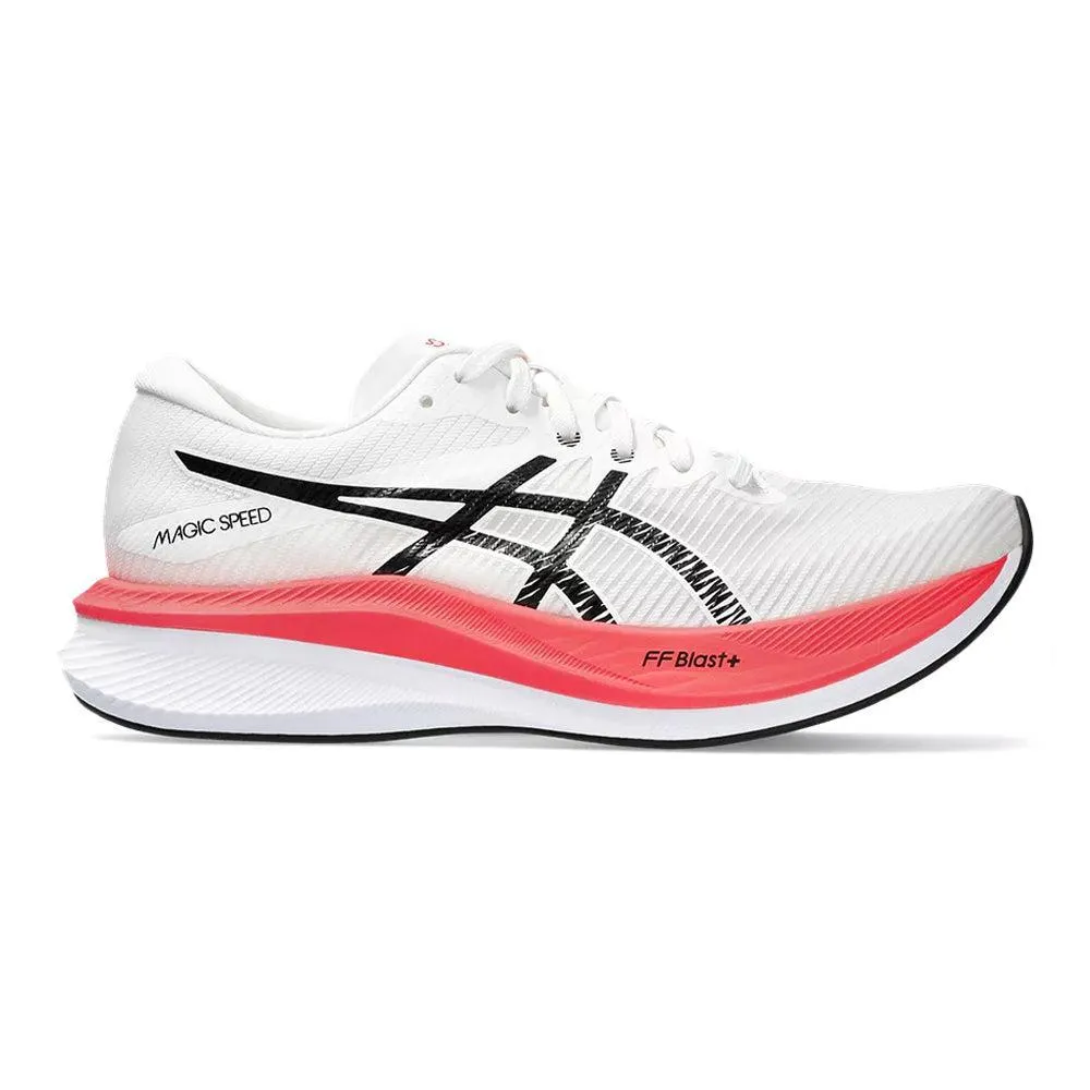 Women's Asics Magic Speed 3, White/Black, 11 B Medium