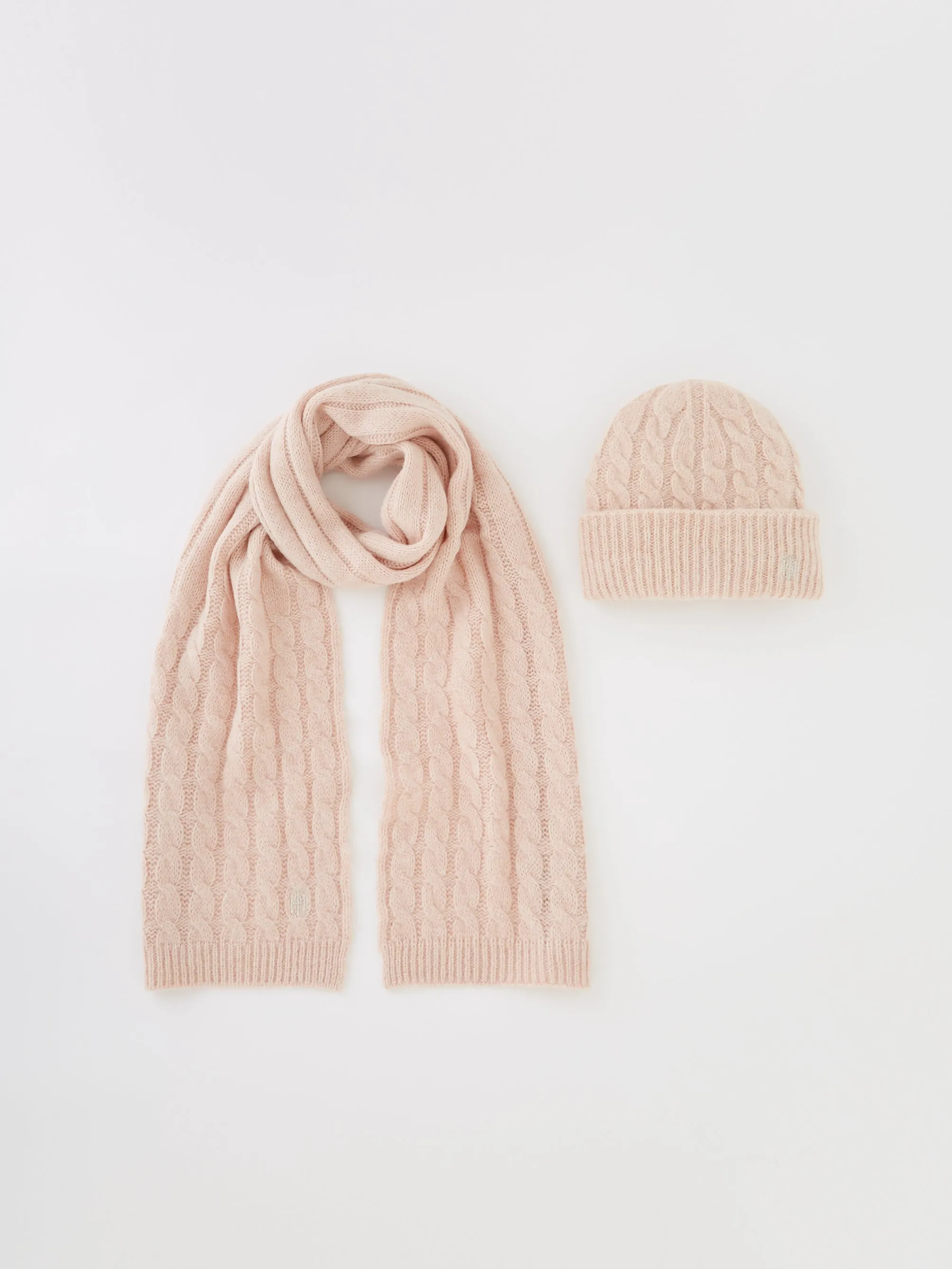 Womens Tommy Hilfiger Timeless Scarf & Hat in Pink